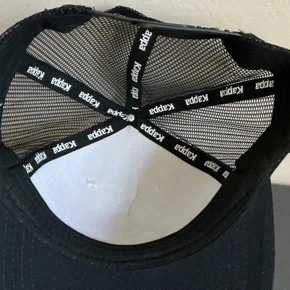 Kappa Black and White Trucker Hat - Picture 3 of 4
